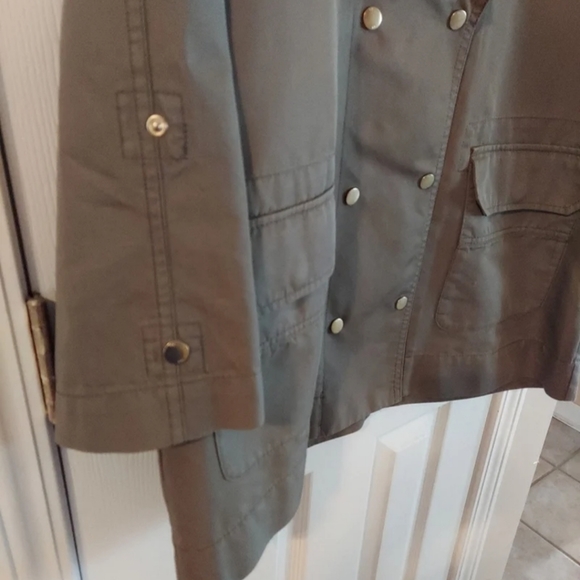 NWOT Tommy Hilfiger Ladies Utility Trench Coat Jacket Double Breasted LG 12 NEW! - Picture 5 of 8